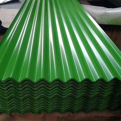 ألواح السقف المعدني الخضراء PE 30-275g / M2 RAL 9012 صفائح معدنية مموجة ملونة