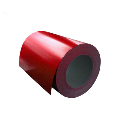 لفائف الصلب المجلفن المطلية مسبقًا باللون الأحمر AISI 30-275g / M2 لفائف الصلب المطلي بالألوان