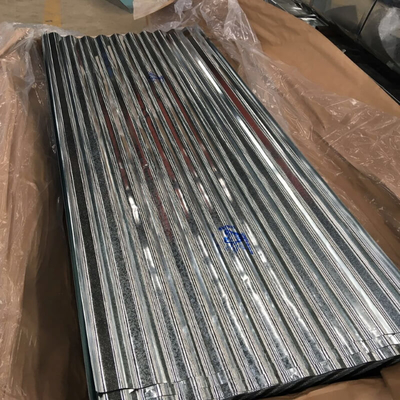 Z30 - 275g / M2 صفائح مموجة مجلفنة 0.8 مم 4 × 8 صفائح معدنية مجلفنة مموجة
