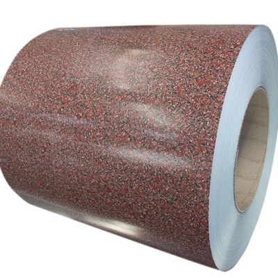 910mm PPGI Prepainted Steel Coil 3-25um اللون المطلي لفائف الطوب الخشبي