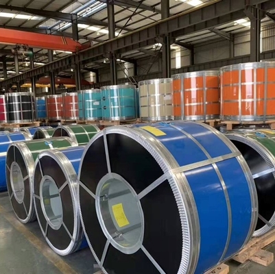 لفائف الصلب المجلفن بالألوان المطلية 5-10um معرف طلاء الجانب الخلفي 508 / 610mm