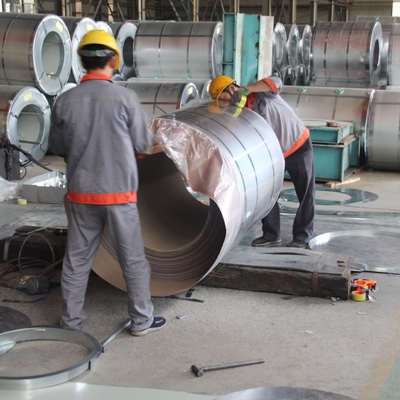 المدرفلة على البارد الساخن ورقة لفائف الصلب Gi Aluzinc 0.02mm كامل الصلب المطلي بـ PE